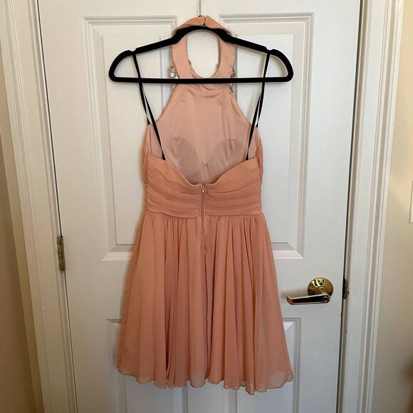 Y2k City Studio Mini Dress Halter Formal Fairy Whimsical Coquette Pastel - Picture 8 of 13